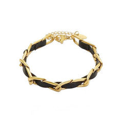 Light luxury high-grade black gold woven bracelet -YX6014