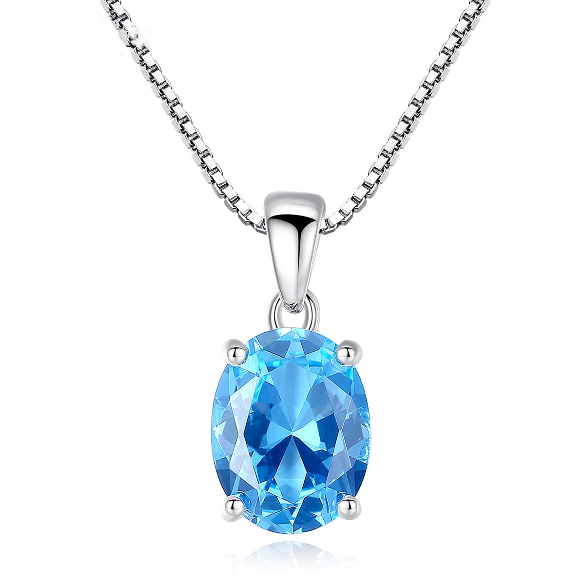 Pure Sky Blue s925 Sterling Silver Necklace - SN0104