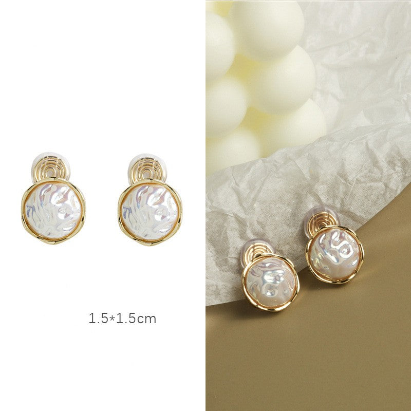 French new Baroque pearl ear clip -KC043