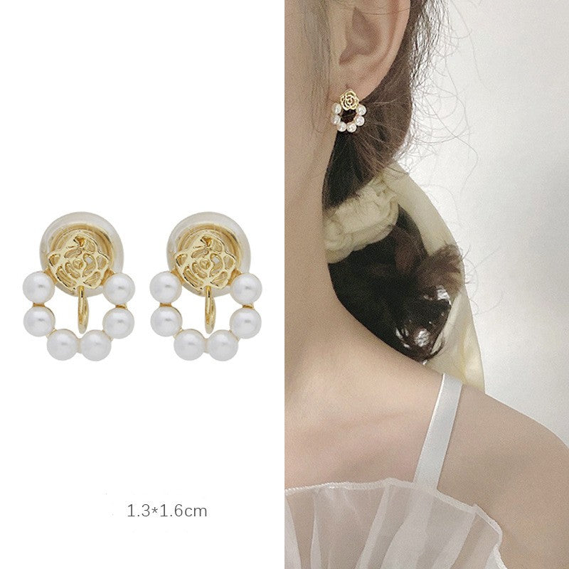 Donut bead ring ear clip without piercing-KF033