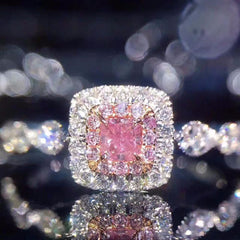 Understated luxury sugar Ring with micro Pink Diamond -R278-PNK