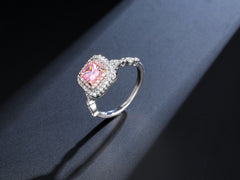 Understated luxury sugar Ring with micro Pink Diamond -R278-PNK