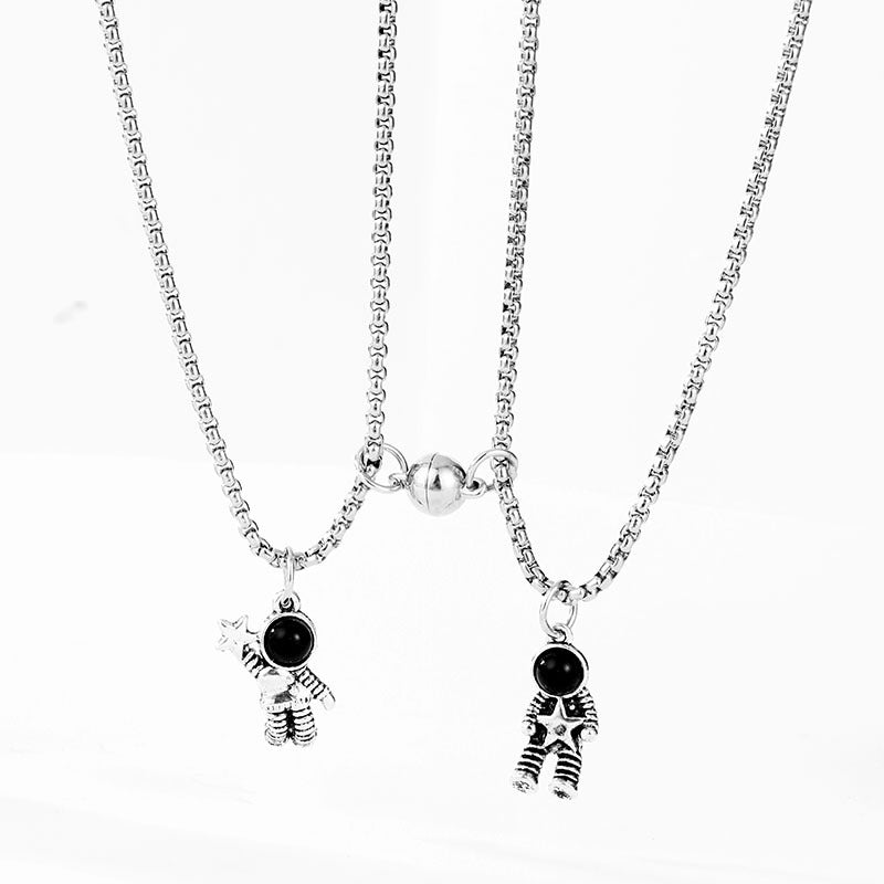 Antique spaceman necklace set for couples HPX005