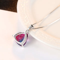 S925 Sterling Silver Rainbow Necklace - SN0105