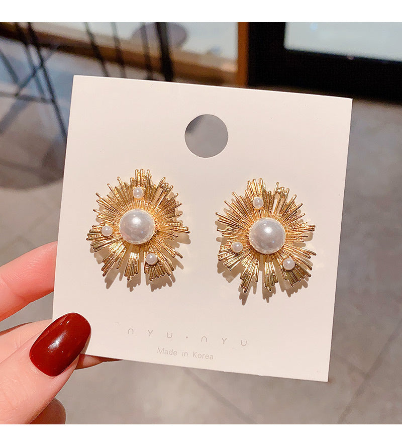 Light Luxury Unique Sunflower Earrings -E1761G