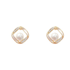 Fashion geometric Pearl Earrings -A125G