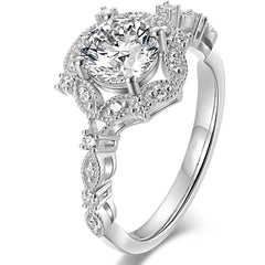 Bright Star 1 carat Diamond Lace Petal Ring -MSR144