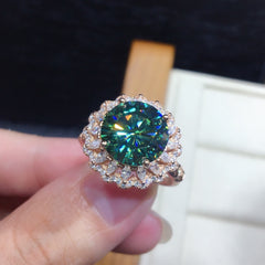 3 carat Grandmother Green High Fire Full Diamond Ring -MSR168