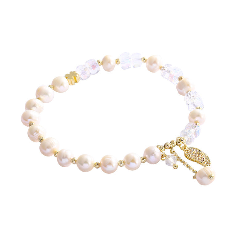 High-grade fresh water Pearl Crystal Bead Bracelet -S194G