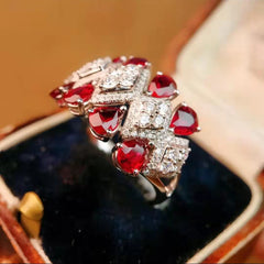 Premium sense niche design pigeon blood Gem Ring -MSR320-RED