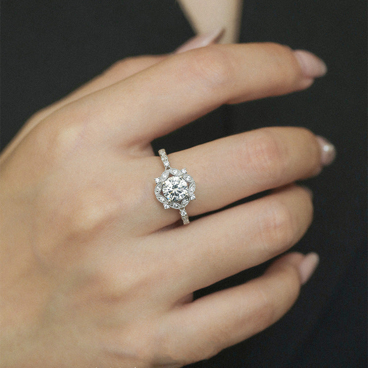 Bright Star 1 carat Diamond Lace Petal Ring -MSR144