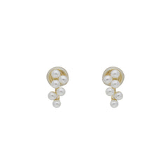 Sweet grape and Pearl Skewer ear clip -KF032