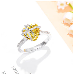 Fortune yellow zirconium bow ring-MSR297