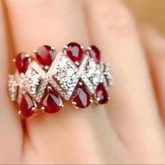 Premium sense niche design pigeon blood Gem Ring -MSR320-RED