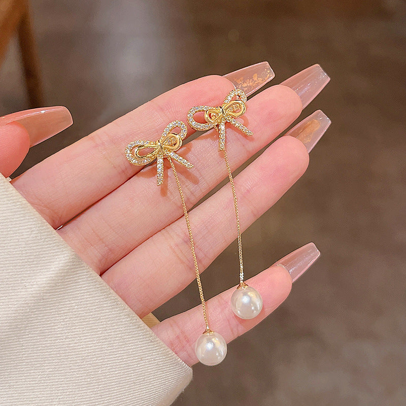 Romantic Little Planet Bow Earrings -E3076G