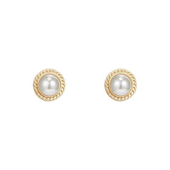 Stokes Small Bulb commuter Pearl Earring -A115G