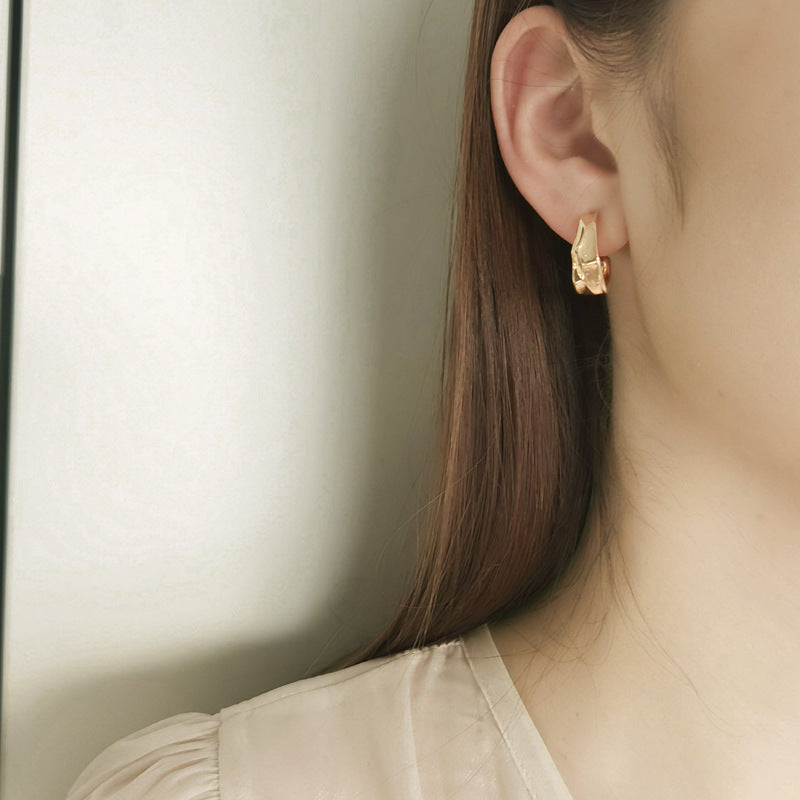 Gold simple cold ear clip -KG002