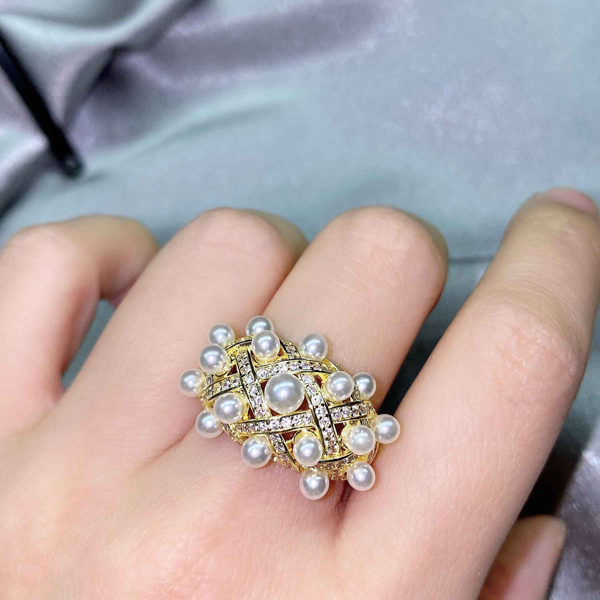 Tender Time Star Pearl Ring -MSR238