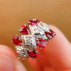 Premium sense niche design pigeon blood Gem Ring -MSR320-RED