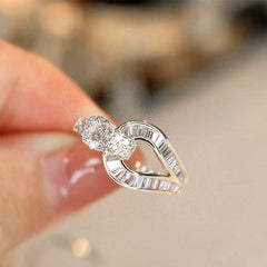 Romantic diamond ring in your heart -R2020