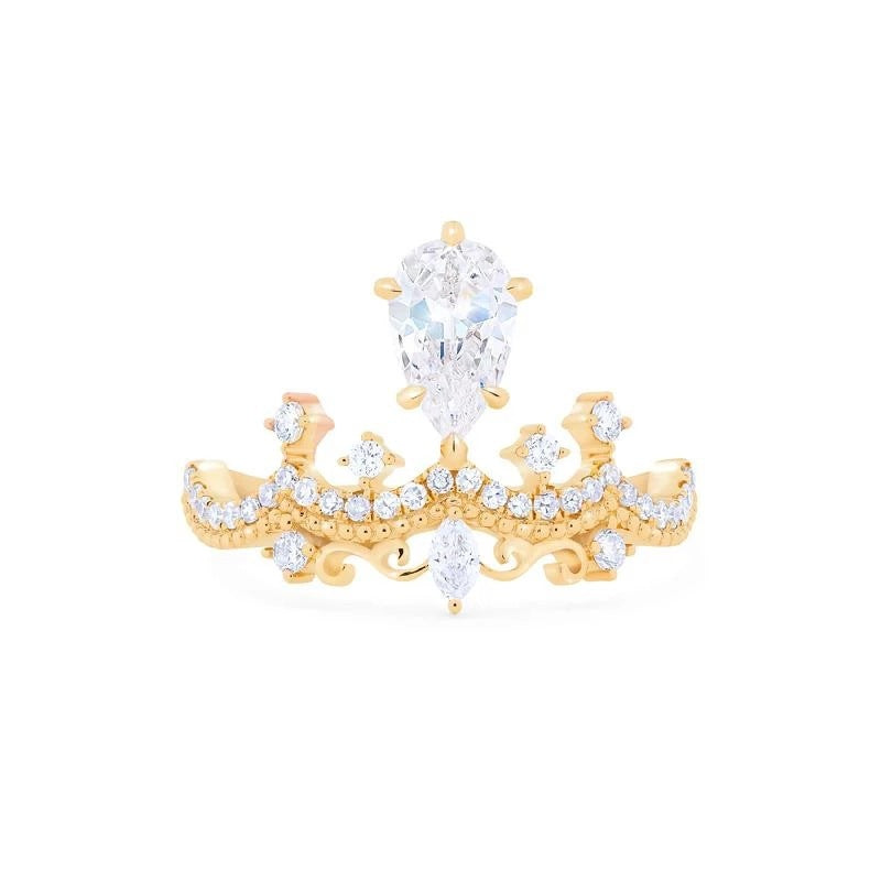 Queen's Crown Vintage Luxury Diamond Ring -R1467