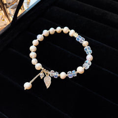 High-grade fresh water Pearl Crystal Bead Bracelet -S194G